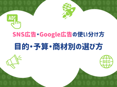 SNS広告・Google広告の使い分け方｜目的・予算・商材別の選び方
