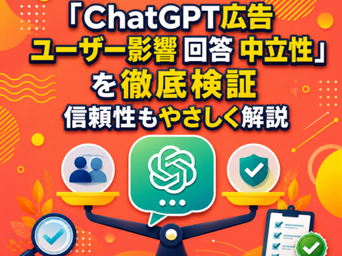 「ChatGPT広告 ユーザー影響 回答 中立性」を徹底検証｜信頼性もやさしく解説